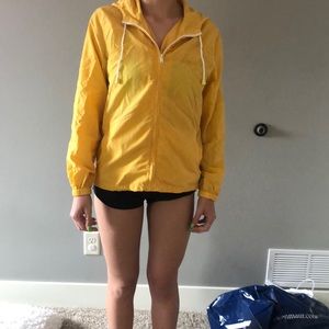 yellow “honey” rain jacket
